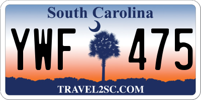 SC license plate YWF475