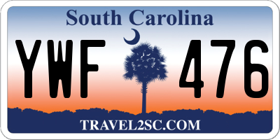 SC license plate YWF476