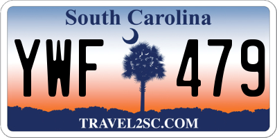 SC license plate YWF479