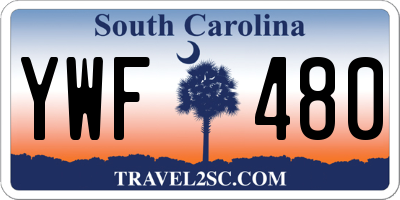 SC license plate YWF480