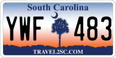 SC license plate YWF483