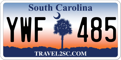 SC license plate YWF485