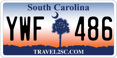 SC license plate YWF486
