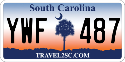 SC license plate YWF487
