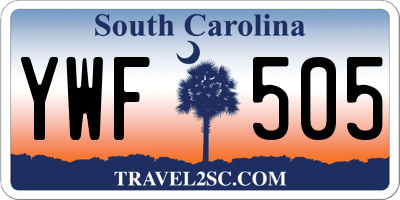 SC license plate YWF505