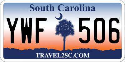 SC license plate YWF506