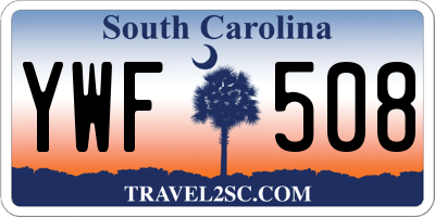 SC license plate YWF508