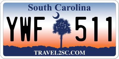 SC license plate YWF511