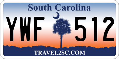 SC license plate YWF512