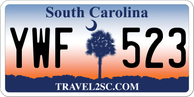 SC license plate YWF523