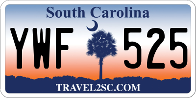 SC license plate YWF525
