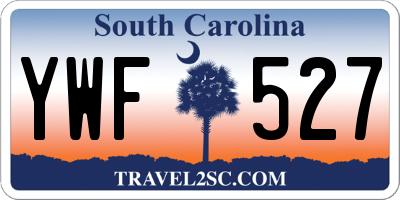 SC license plate YWF527