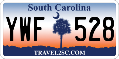 SC license plate YWF528