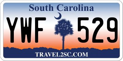 SC license plate YWF529