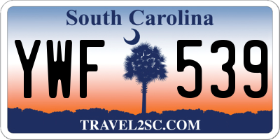 SC license plate YWF539