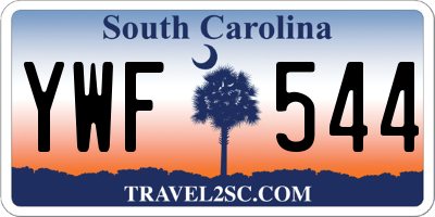 SC license plate YWF544