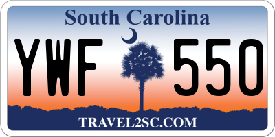 SC license plate YWF550