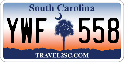 SC license plate YWF558