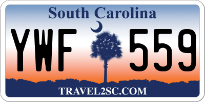 SC license plate YWF559