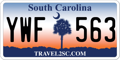 SC license plate YWF563