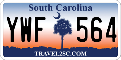 SC license plate YWF564
