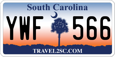 SC license plate YWF566