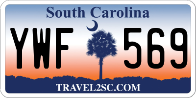 SC license plate YWF569