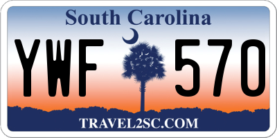 SC license plate YWF570