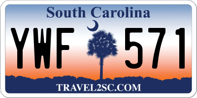 SC license plate YWF571