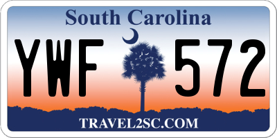 SC license plate YWF572