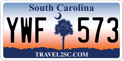 SC license plate YWF573
