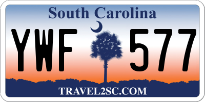 SC license plate YWF577