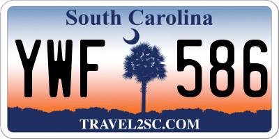 SC license plate YWF586