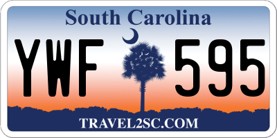 SC license plate YWF595