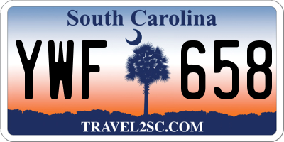 SC license plate YWF658