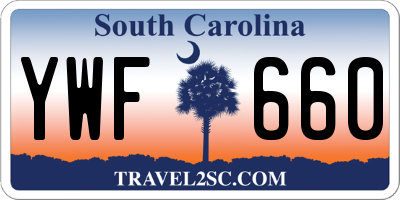SC license plate YWF660