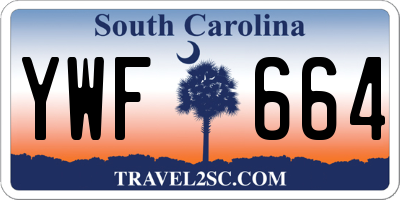 SC license plate YWF664