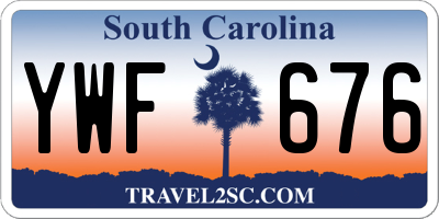 SC license plate YWF676