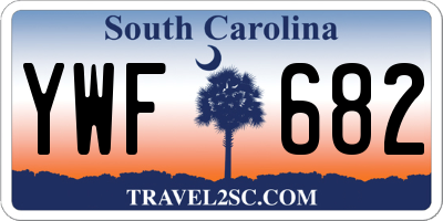 SC license plate YWF682