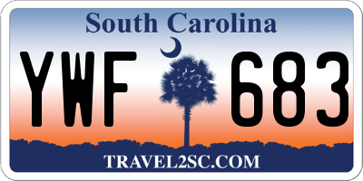SC license plate YWF683