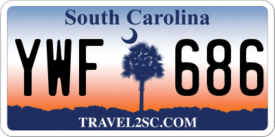 SC license plate YWF686