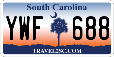 SC license plate YWF688