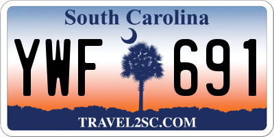 SC license plate YWF691