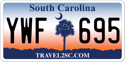 SC license plate YWF695