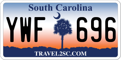 SC license plate YWF696