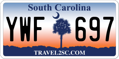 SC license plate YWF697