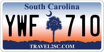SC license plate YWF710