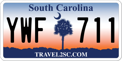 SC license plate YWF711