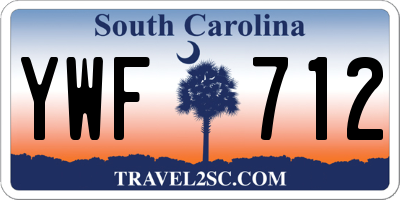 SC license plate YWF712