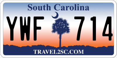 SC license plate YWF714